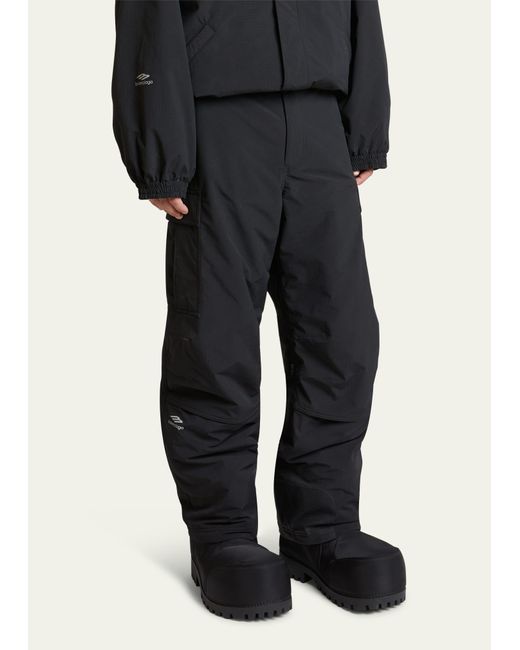 Balenciaga Black 3b Sports Icon Ski Cargo Pants for men