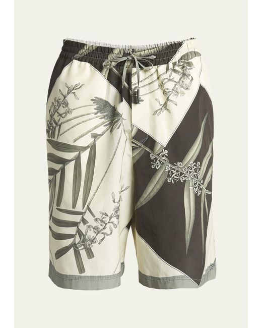 Loewe Metallic Botanic Printed Shorts for men