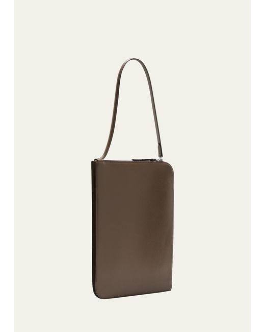 Totême Slim Zip Leather Tophandle Bag in Brown Lyst