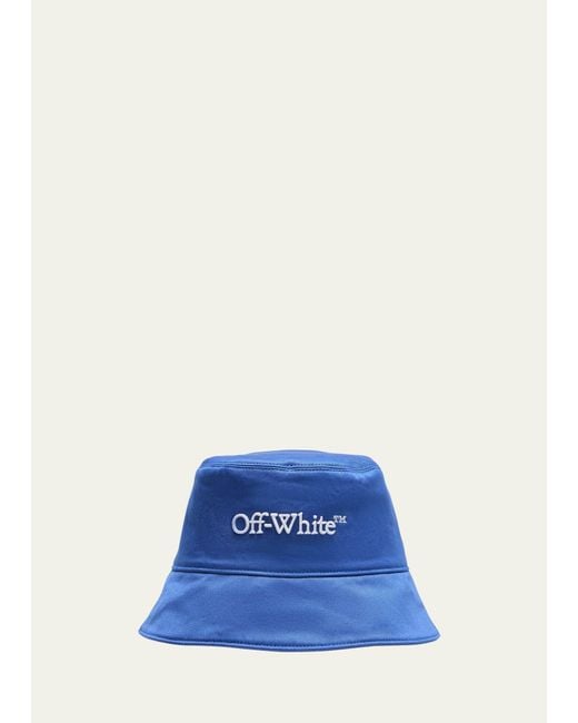 Off-White c/o Virgil Abloh Blue Bookish Reversible Bucket Hat for men