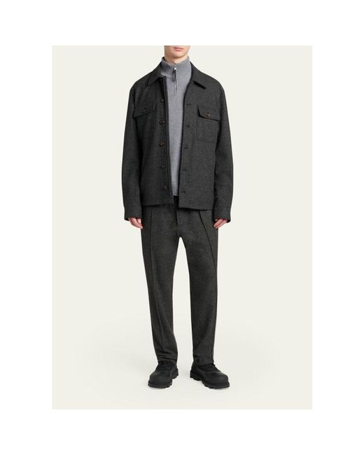 Moncler Black Cotton-Blend Jacket for men