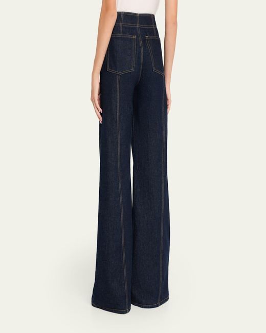Ulla Johnson Blue The Delphine High-Rise Jeans