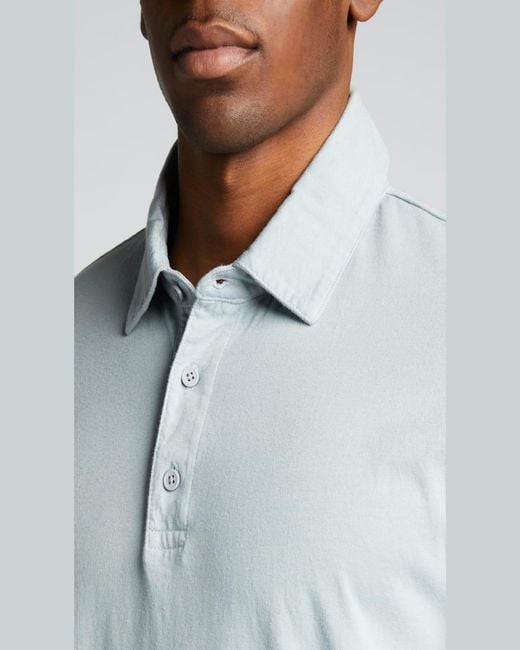 Vince Pink Garment-Dyed Polo Shirt for men