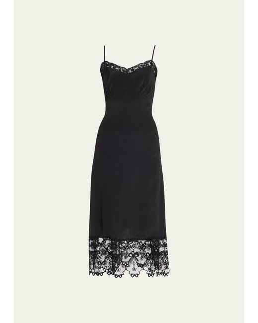 Simone Rocha White Lace-trim Slip Dress