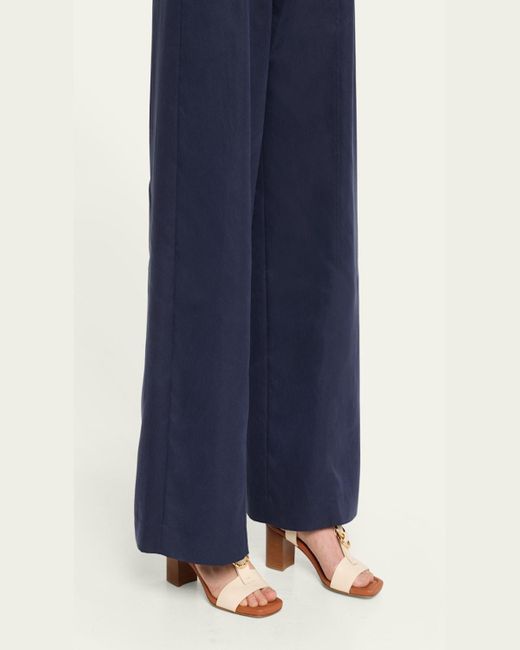 Ulla Johnson Natural Milla Leather Ring T-Strap Block-Heel Sandals