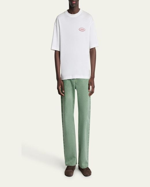 Jacquemus Green Le De-Nimes Straight-Fit Jeans for men