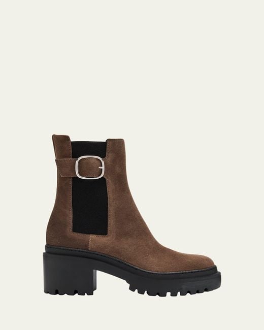 Giuseppe Zanotti Multicolor Platform Suede Chelsea Boots