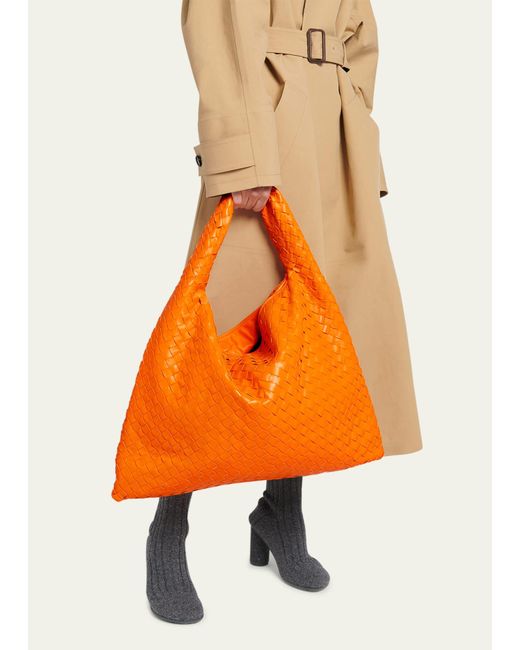 Bottega Veneta Orange Large Hop Bag