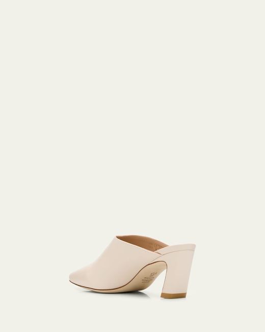 Stuart Weitzman Natural 50Mm Stassi Leather Mules