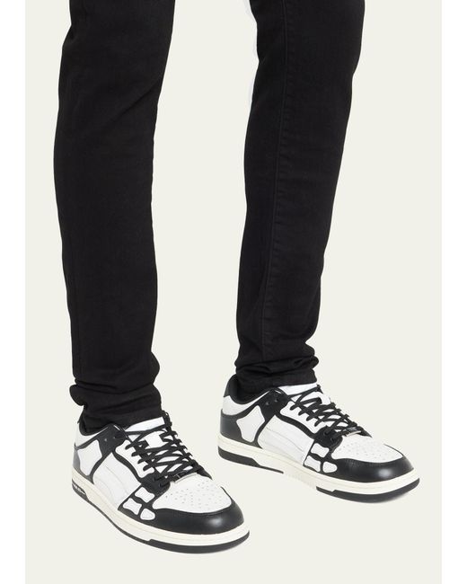 Amiri White Skel Bicolor Leather Low-top Sneakers for men