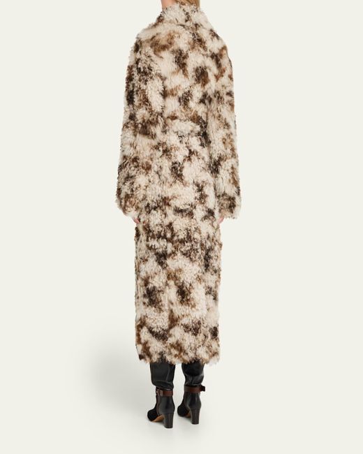 Ulla Johnson White Ceryse Long Shearling Coat