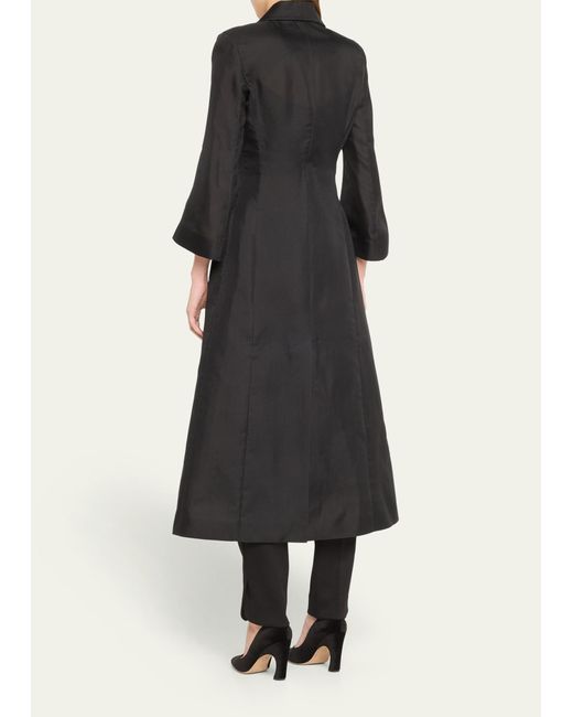 Chloé Black + Net Sustain + Atelier Jolie Organic Silk-crepe Coat