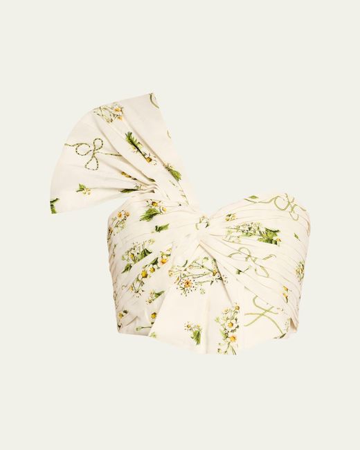 Camilla Natural Asymmetric Bow Top