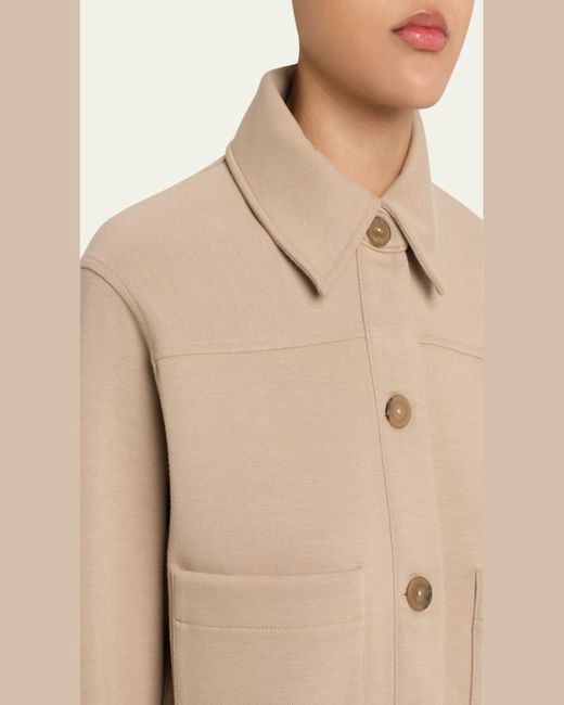 Vince Natural Cropped Patch Pocket Jacket