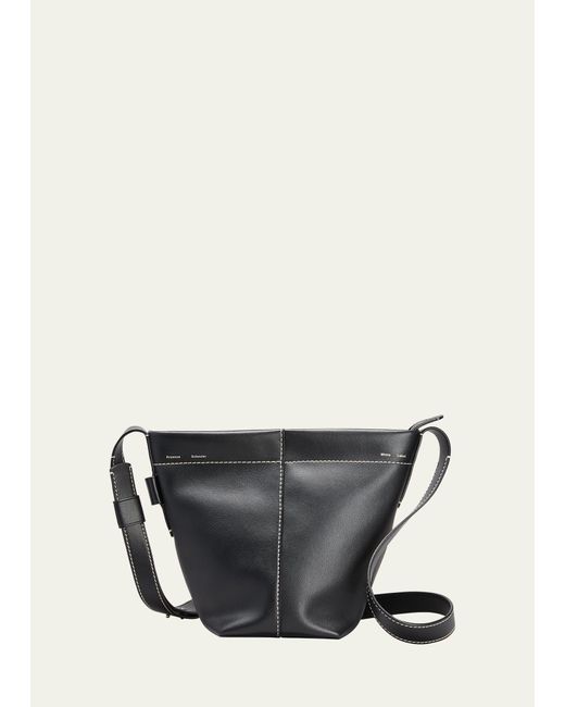 Proenza Schouler Black Barrow Mini Leather Bucket Bag