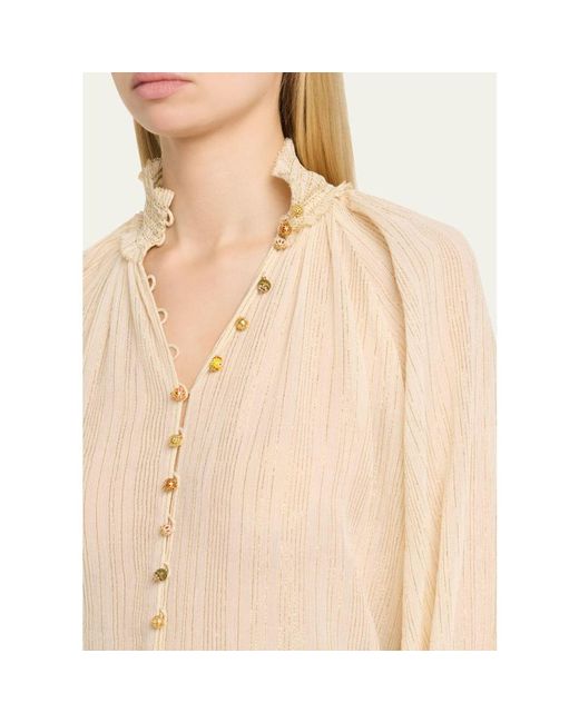 Zimmermann Natural Aster Buttoned Blouse
