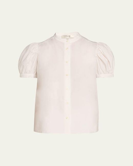 FRAME Natural The Gathered Top
