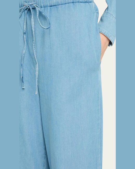 SPRWMN Blue Kauai Chambray Drawstring Pants