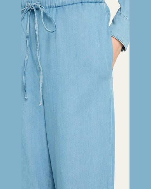SPRWMN Blue Kauai Chambray Drawstring Pants