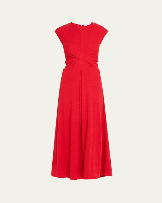 Proenza Schouler Red Miranda Twisted Rib Dress