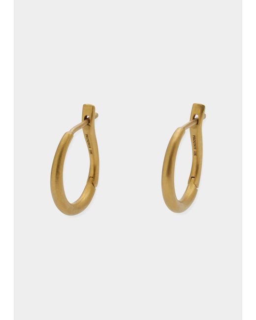 Prounis Jewelry Multicolor 16mm Hinged Hoop And Hook Earrings In 22k Gold