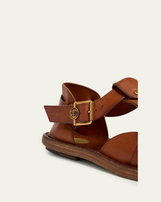 Versace Brown Leather Sandals for men