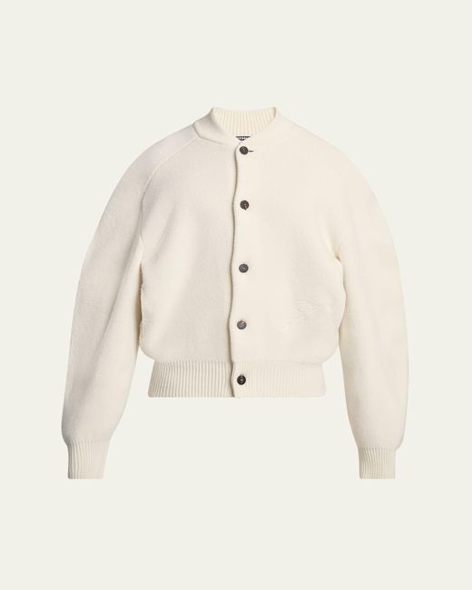 Jacquemus Natural Wool Oversized Cardigan for men