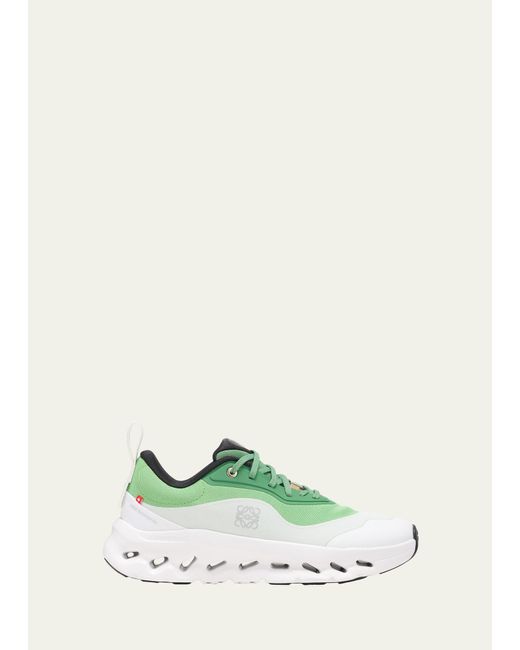 Loewe Green X On Cloudtilt Colorblock Runner Sneakers