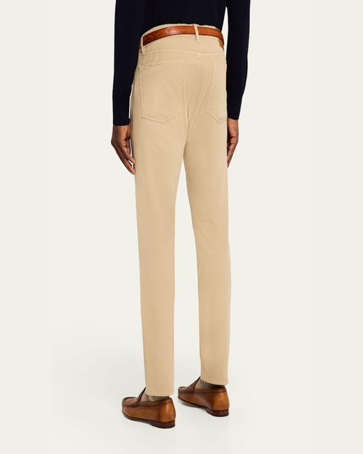 Ralph Lauren Natural Sherrington Slim Twill 5-Pocket Pants for men
