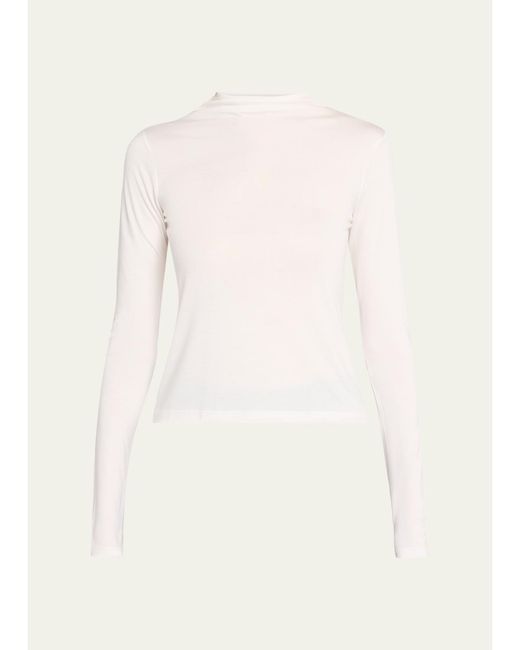 Vince White Tie-Neck Top