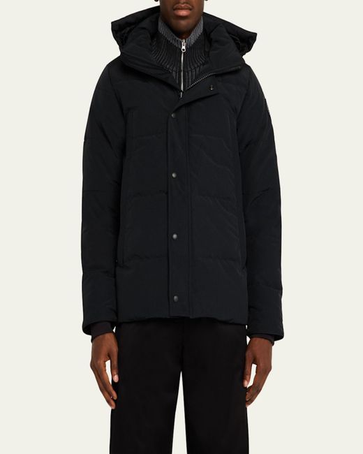 Canada Goose Black Wyndham Label Down Parka for men