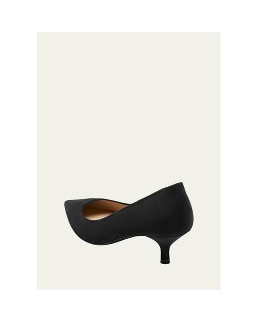 Stuart Weitzman Natural Stuart Suede Kitten Pumps