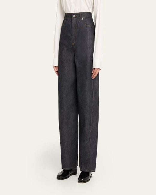 Givenchy Blue Denim Barrel-Leg Cocoon Pants