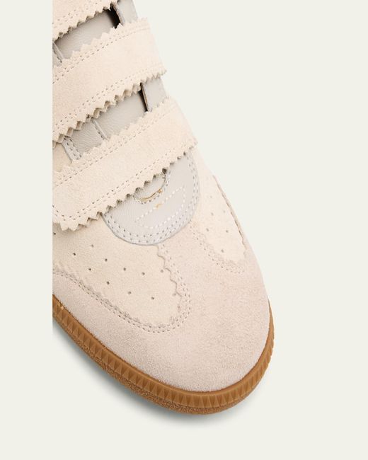 Isabel Marant Natural Beth Mixed Leather Triple-Grip Sneakers