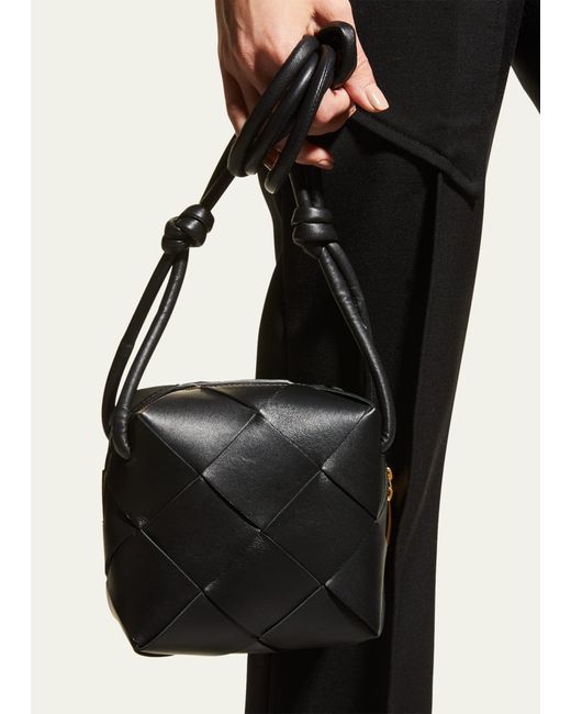 Bottega Veneta Black Mini Intrecciato Napa Crossbody Bag