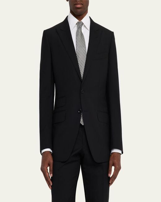 Tom Ford Black O'Connor Wool Suit for men