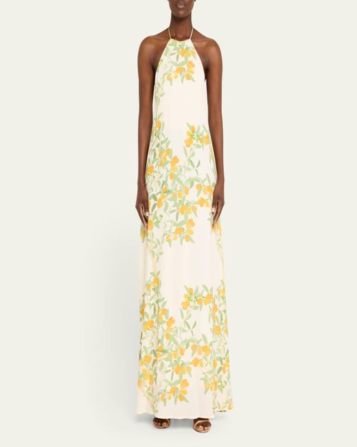 BERNADETTE Metallic Frannie Floral Print Maxi Dress