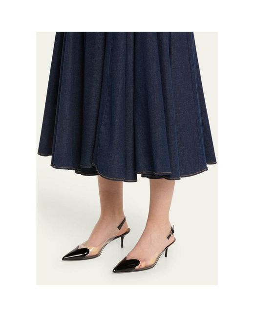 Alaïa Pink Coeur Plexi Heart-Toe Slingback Pumps