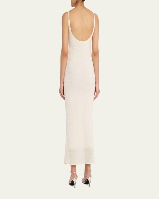 A.L.C. Natural Lyra Embellished Midi Dress