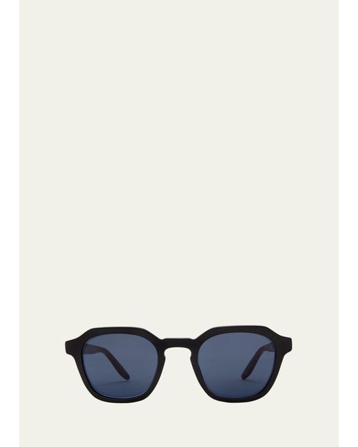 Barton Perreira Blue Tucker Zyl Square Sunglasses for men