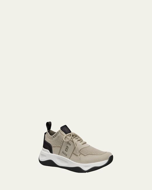 Berluti White Tech-Knit Sneakers for men