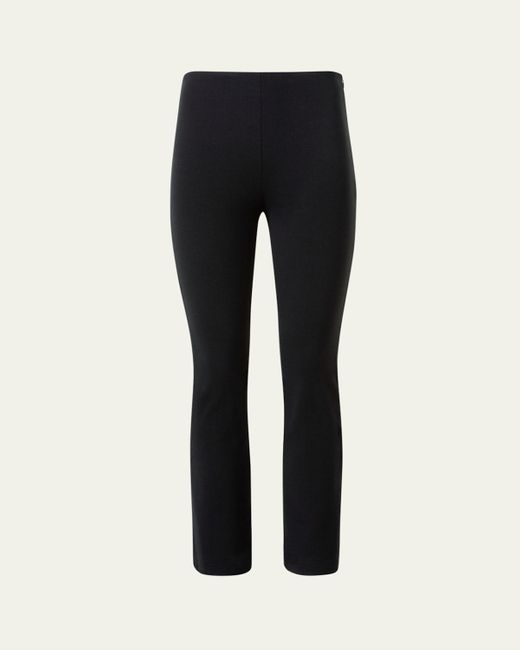 Akris Punto Black Cindy Signature Jersey Bootcut-Leg Ankle Pants