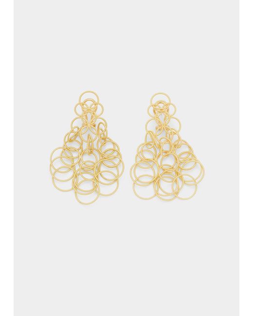 Buccellati White Hawaii 18k Gold Pendant Earrings
