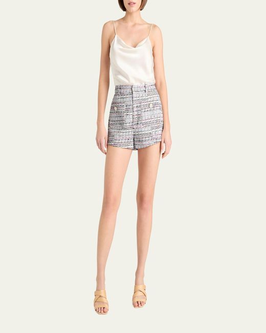 Cinq À Sept Multicolor Auden Tailored Tweed Shorts