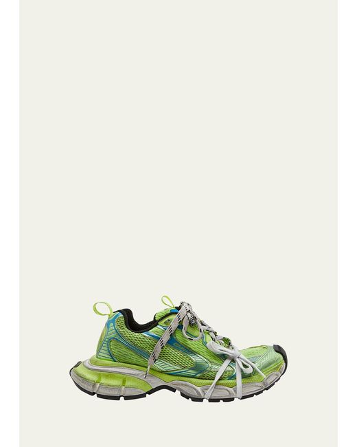 Balenciaga Green 3xl Mesh Runner Sneakers for men