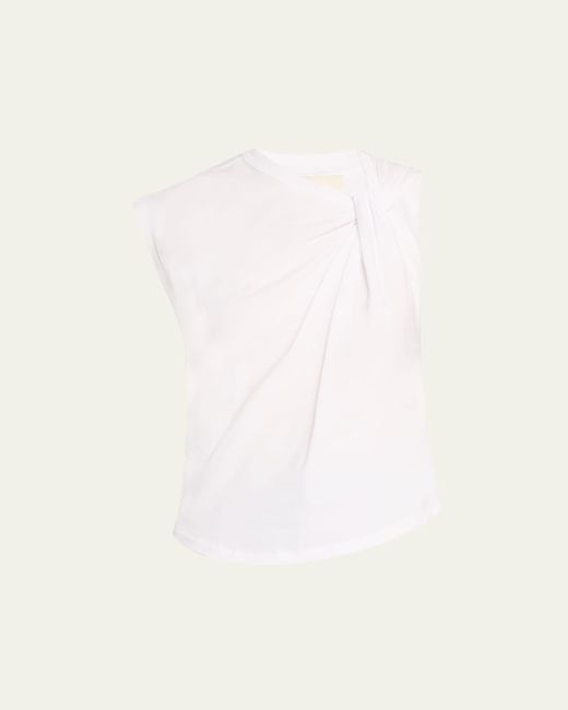 Isabel Marant Natural Nayda Twisted Cap-Sleeve T-Shirt
