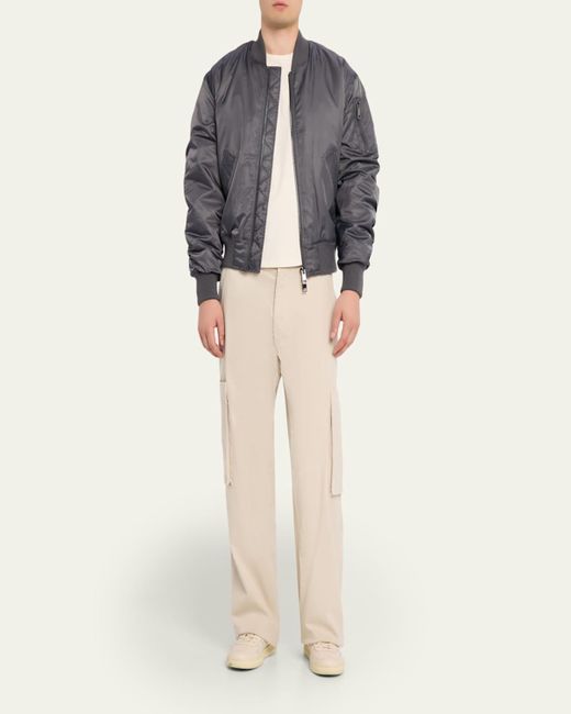 Officine Generale Gray Javier Nylon Bomber Jacket for men