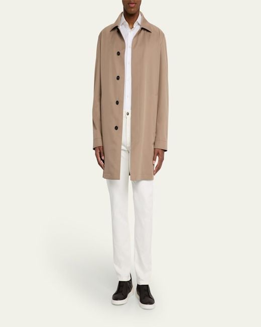 Zegna Natural Microfiber Raincoat for men