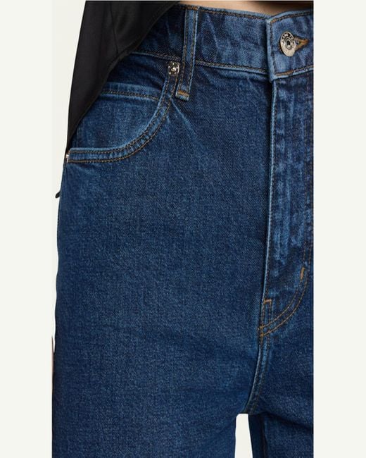 FRAME Blue The Ruler Crop Jeans