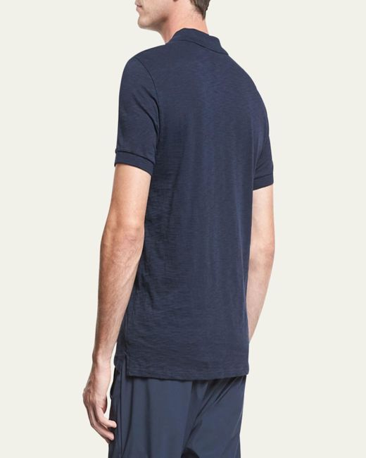 Vince Blue Classic Slub Cotton Polo Shirt for men